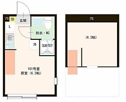MIKI ワンルームの間取図画像