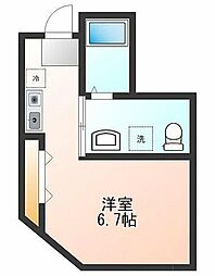アルクリヴェール ワンルームの間取図画像