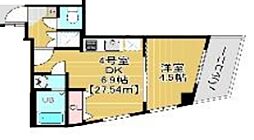 soare幕張2nd 1DKの間取図画像
