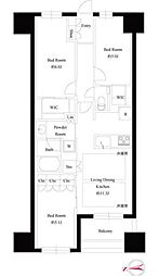プレシス八王子レグリオ 3LDKの間取図画像
