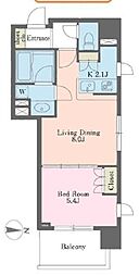 エクセレンシア駒込 1LDKの間取図画像