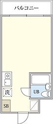 レジデンスKタケノツカ ワンルームの間取図画像