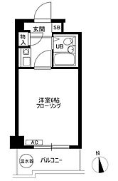 シティーイン富岡 1Kの間取図画像
