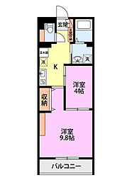 グランノーブル 1LDKの間取図画像