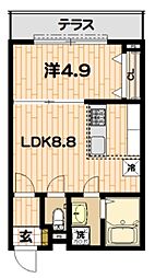 VANON 1LDKの間取図画像