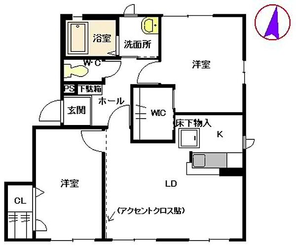 ディアスメディオ　Ｄ棟 D0101｜大分県大分市羽屋１丁目(賃貸アパート2LDK・1階・58.84㎡)の写真 その2