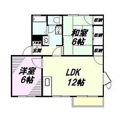 グリーンフレグランス 2LDKの間取図画像