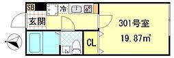 間取図画像 1K
