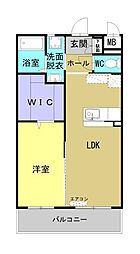 （仮称）都城年見町Ｈマンション 203 2階1LDKの間取り