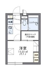 レオパレスプレミール 1Kの間取図画像