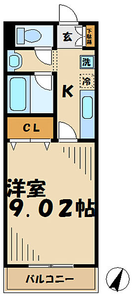 ヴィラシャルマン（松木） 206｜東京都八王子市松木(賃貸マンション1K・2階・28.80㎡)の写真 その2