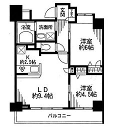 ドゥーエ東十条 2LDKの間取図画像