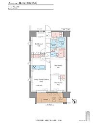 ＬＵＸＥＮＡ船堀 3階3LDKの間取り