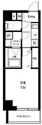 オーキッドレジデンス上野稲荷町2 1Kの間取図画像