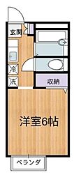 メゾンド・フォーレスト 1Kの間取図画像