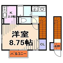 ラ・プランタン 1Kの間取図画像