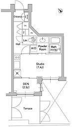 コンフォリア原宿 ワンルームの間取図画像