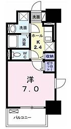 フェイバーJ.O-イレブン 1Kの間取図画像