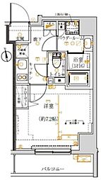 ARTESSIMORIGA 1Kの間取図画像