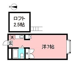 パークアベニュー・アートヴィレッジ六番館 ワンルームの間取図画像