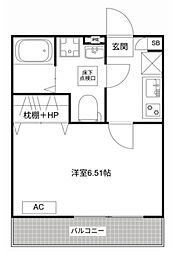 MQuarto柏II 1階1Kの間取り