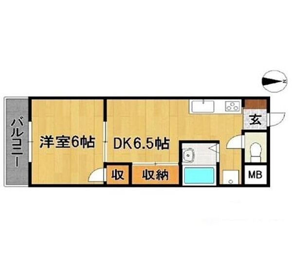 ラバンリュ東合川 105｜福岡県久留米市東合川６丁目(賃貸アパート1DK・1階・36.96㎡)の写真 その2