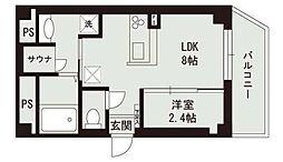 b'CASA金町EAST 1LDKの間取図画像