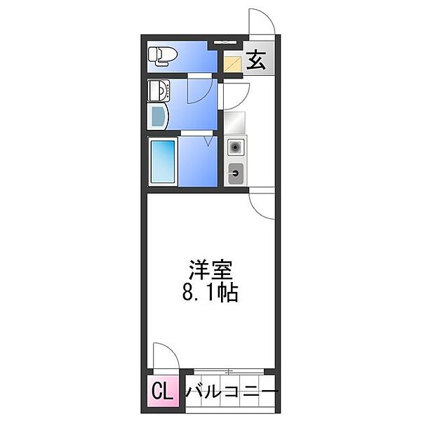 和歌山県和歌山市西浜(賃貸アパート1K・2階・25.89㎡)の写真 その2