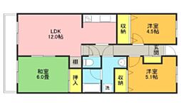 グリーンヒル上尾 3LDKの間取図画像