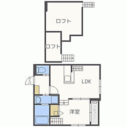 ボアビアージュ 205 2階1LDKの間取り