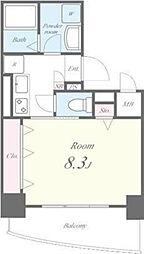目白プライムレジデンス 1Kの間取図画像