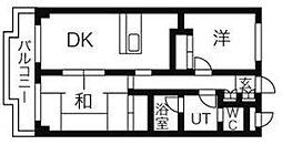 クレセントパレス 2LDKの間取図画像