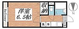カサベルデ西千葉 1Kの間取図画像