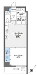 ラドゥセール巣鴨West 1LDKの間取図画像