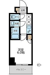 オーキッドレジデンス西川口 1Kの間取図画像
