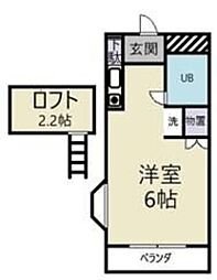 エポック1 ワンルームの間取図画像
