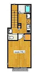 クレスト駒込2 1Kの間取図画像