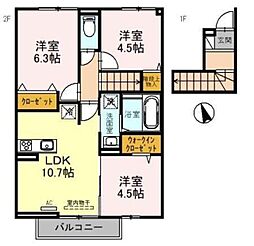 ファミーユT 3LDKの間取図画像