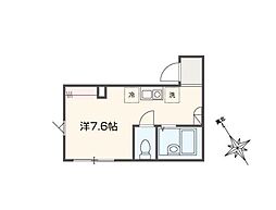 MELDIA海老名 ワンルームの間取図画像