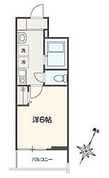 MELLAS西大宮IV 1Kの間取図画像