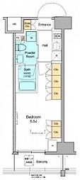 プラウドフラット菊川 1Kの間取図画像