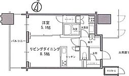 パークコート文京小石川ザタワー 26階1LDKの間取り
