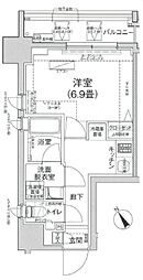 アイル プレミアム駒込 4階1Kの間取り