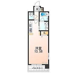 ベラジオ京都神泉苑 1Kの間取図画像