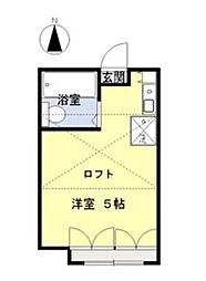 E2 ワンルームの間取図画像