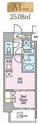 LIVIOMAISON木場 1DKの間取図画像