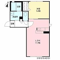 シャーメゾン中山　Ａ棟 A0101 ｜ 鹿児島県鹿児島市中山町2322-1（賃貸アパート1LDK・1階・40.41㎡） その2