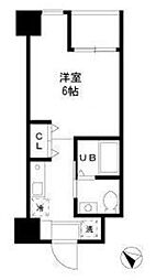 ドゥシェルＩ 6階1Kの間取り