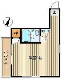 ピアハウス ワンルームの間取図画像
