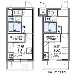 レオパレスMIMURA 1Kの間取図画像